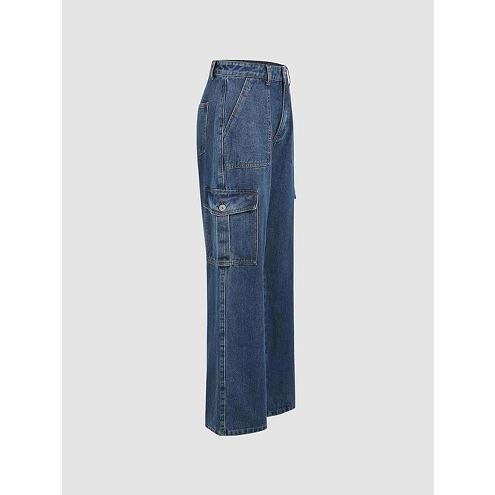 Cider Alessia Solid Cargo Jeans - Size XS‎ - Picture 2 of 8